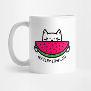 Watermeowlon Watermelon Cat Mug